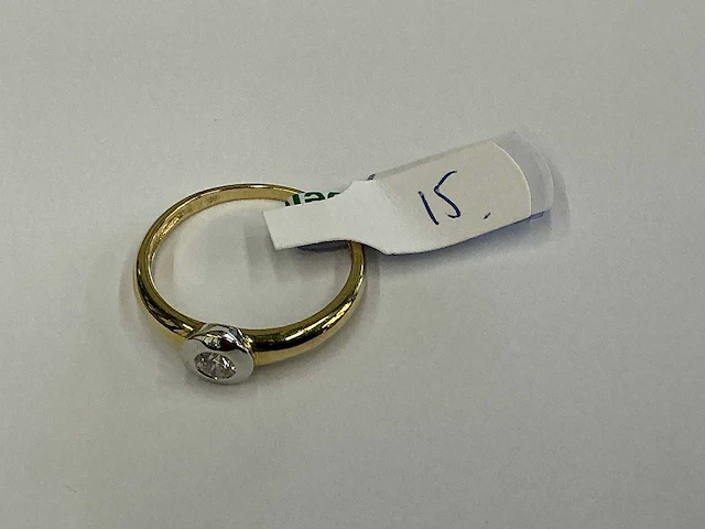 14 krt geelgouden ring - afbeelding 1 van  3