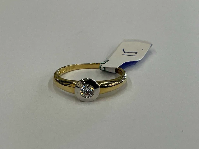14 krt geelgouden ring - afbeelding 2 van  3