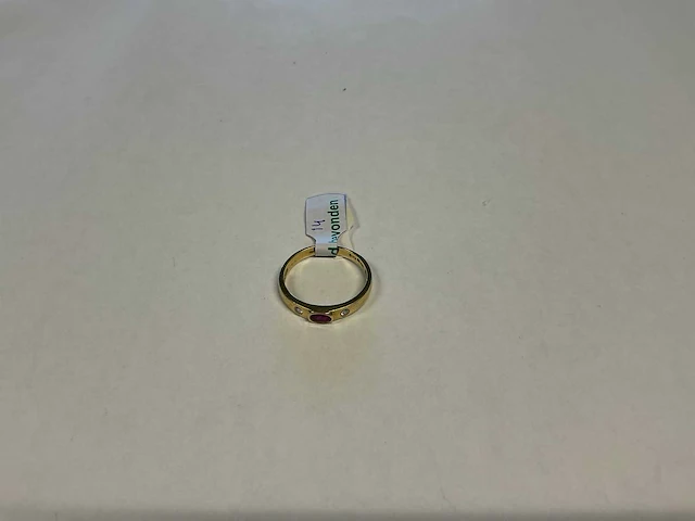 14 krt geelgouden ring - afbeelding 1 van  4