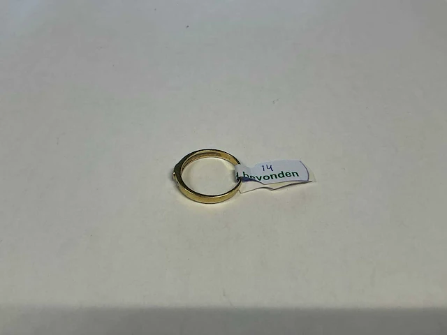 14 krt geelgouden ring - afbeelding 2 van  4