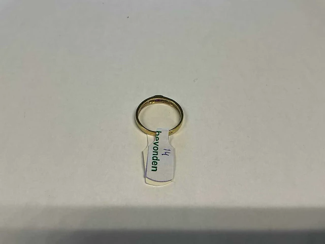 14 krt geelgouden ring - afbeelding 4 van  4