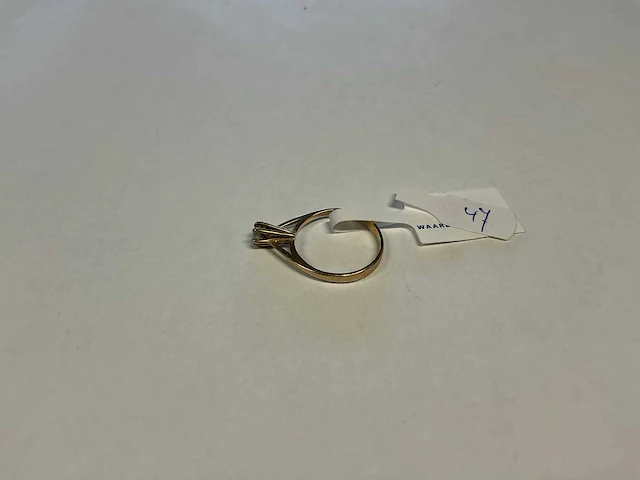 14 krt geelgouden ring - afbeelding 2 van  3