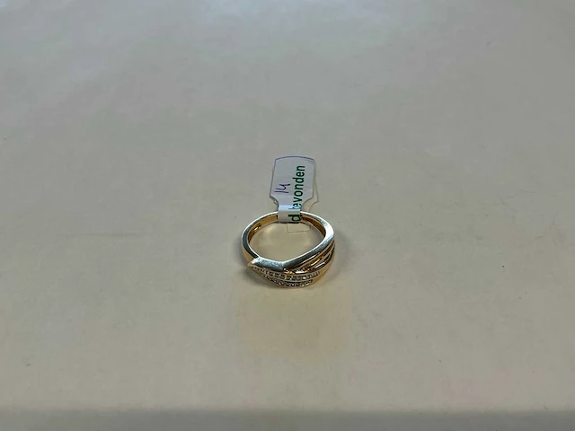 14 krt geelgouden ring - afbeelding 1 van  3