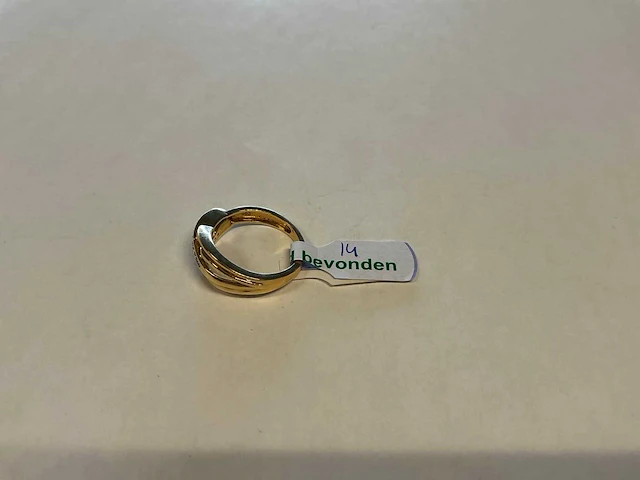 14 krt geelgouden ring - afbeelding 2 van  3