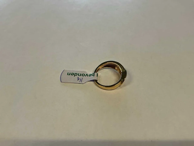 14 krt geelgouden ring - afbeelding 3 van  3