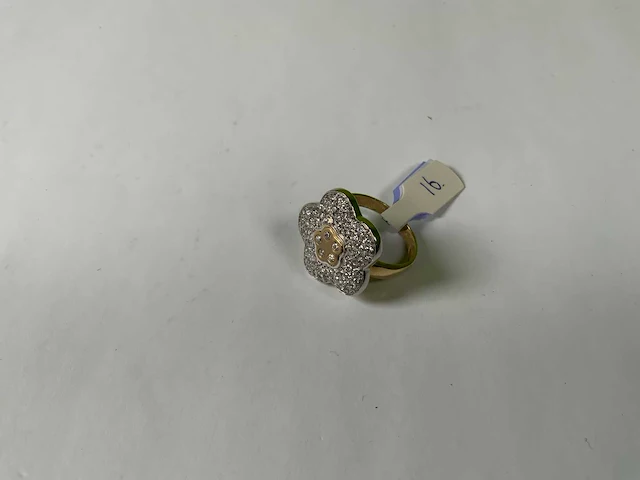 14 krt geelgouden ring - afbeelding 1 van  4