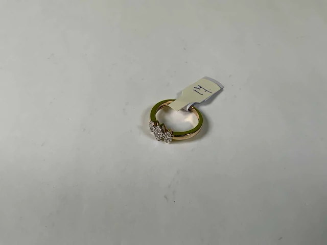14 krt geelgouden ring - afbeelding 1 van  4