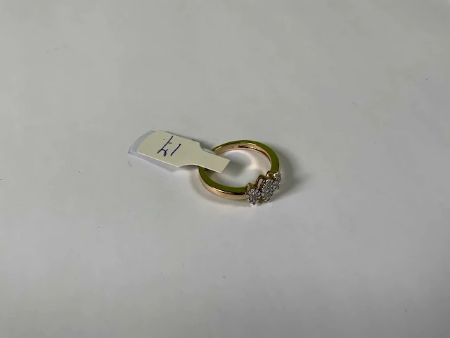 14 krt geelgouden ring - afbeelding 2 van  4