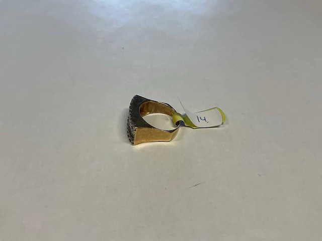 14 krt geelgouden ring - afbeelding 2 van  4