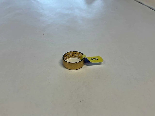14 krt geelgouden ring - afbeelding 2 van  3