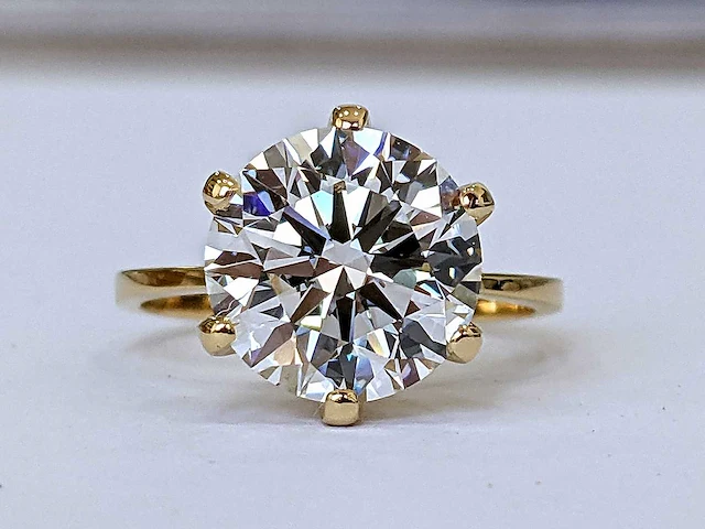 14 krt gouden ring met diamant 5,00 crt - afbeelding 2 van  10