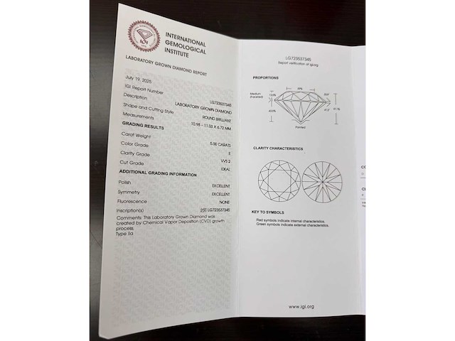 14 krt gouden ring met diamant 5,00 crt - afbeelding 4 van  10