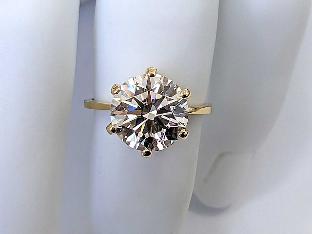 14 krt gouden ring met diamant 5,00 crt - afbeelding 9 van  10