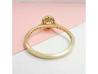 14 krt. gouden ring met diamanten - afbeelding 6 van  8