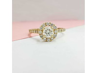 14 krt. gouden ring met diamanten - afbeelding 8 van  8