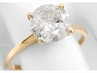 14 krt gouden ring met natuurlijke diamant 0,72 crt - afbeelding 1 van  7