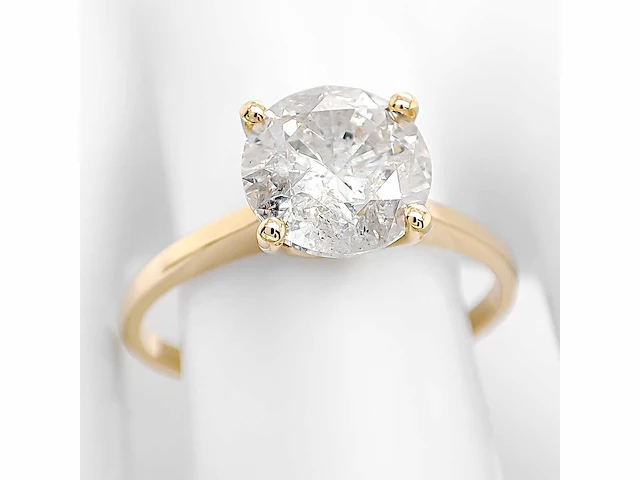 14 krt gouden ring met natuurlijke diamant 0,72 crt - afbeelding 4 van  7