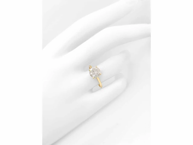 14 krt gouden ring met natuurlijke diamant 0,72 crt - afbeelding 6 van  7
