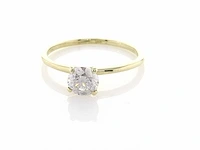 14 krt gouden ring met natuurlijke diamant 0,72 crt - afbeelding 2 van  5