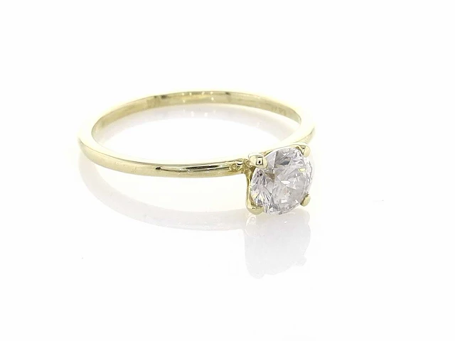 14 krt gouden ring met natuurlijke diamant 0,72 crt - afbeelding 4 van  5