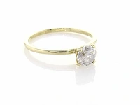 14 krt gouden ring met natuurlijke diamant 0,72 crt - afbeelding 4 van  5