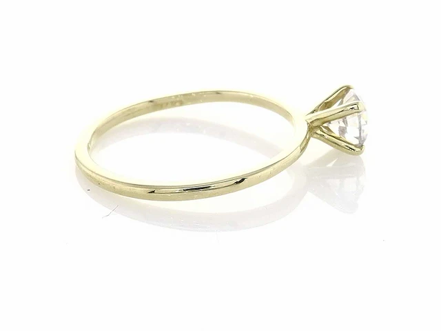 14 krt gouden ring met natuurlijke diamant 0,72 crt - afbeelding 5 van  5
