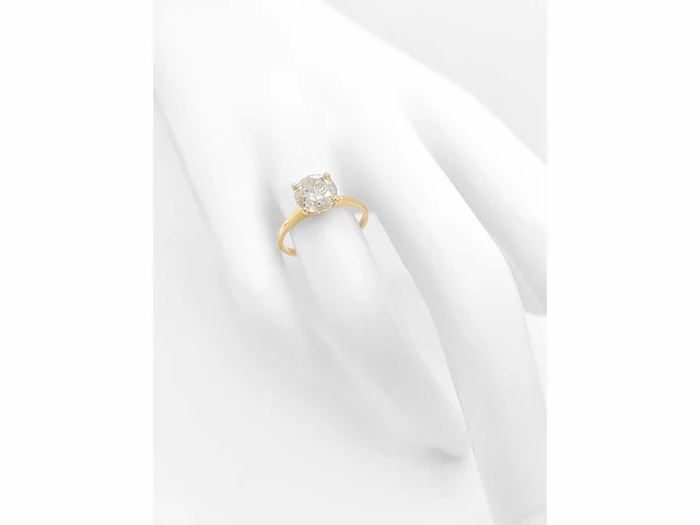14 krt gouden ring met natuurlijke diamant 0,72 crt - afbeelding 5 van  7