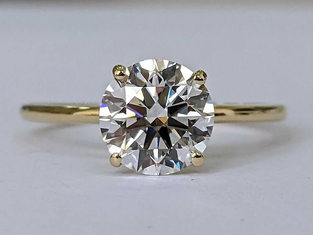 14 krt gouden ring met natuurlijke diamant 0,93 crt - afbeelding 5 van  5