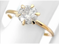 14 krt gouden ring met natuurlijke diamant 1,04 crt - afbeelding 1 van  8