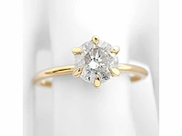 14 krt gouden ring met natuurlijke diamant 1,04 crt - afbeelding 4 van  8