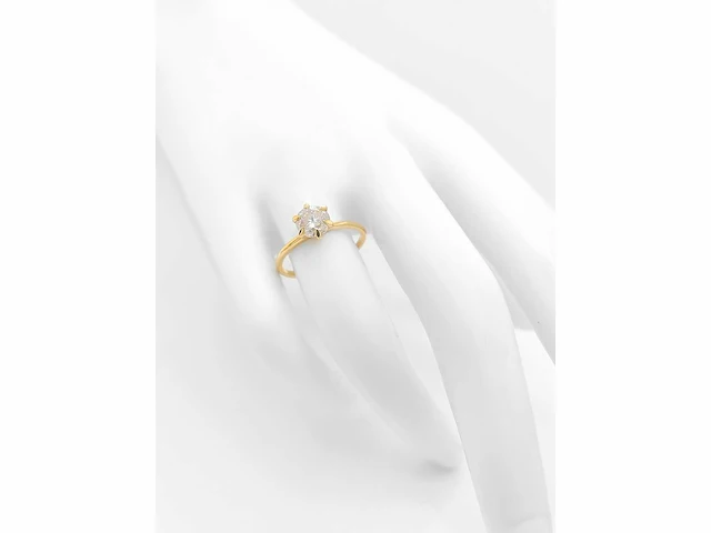 14 krt gouden ring met natuurlijke diamant 1,04 crt - afbeelding 5 van  8
