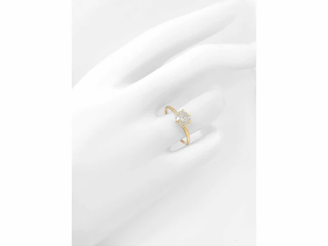 14 krt gouden ring met natuurlijke diamant 1,04 crt - afbeelding 6 van  8