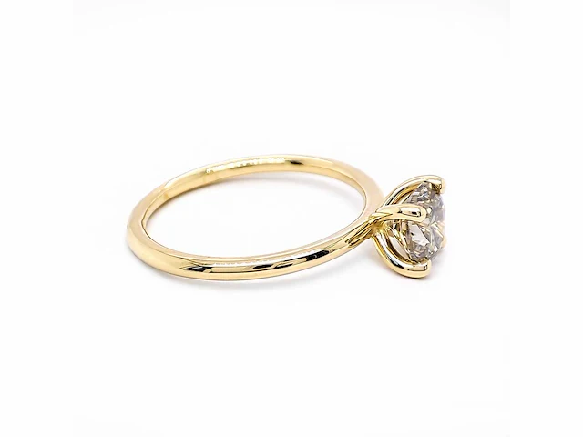 14 krt gouden ring met natuurlijke diamant 1,07 crt - afbeelding 4 van  5