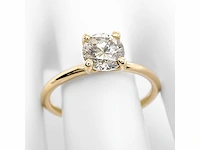 14 krt gouden ring met natuurlijke diamant 1,07 crt - afbeelding 5 van  5