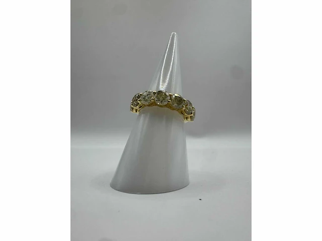 14 krt gouden ring met natuurlijke diamant 3,66 crt - afbeelding 16 van  16