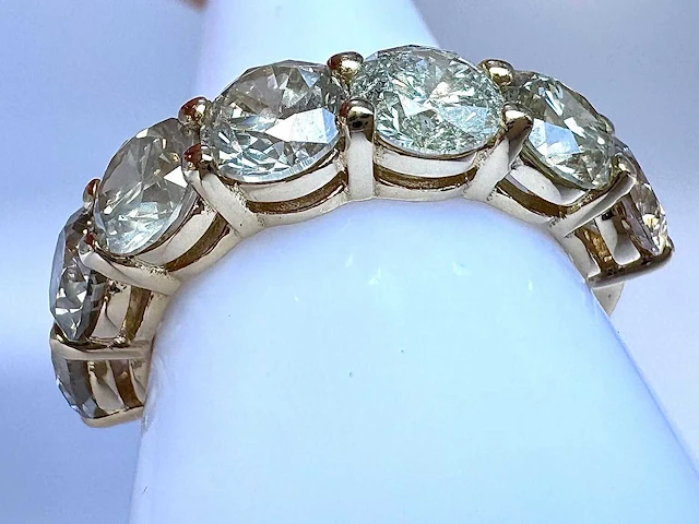 14 krt gouden ring met natuurlijke diamant 3,66 crt - afbeelding 1 van  10