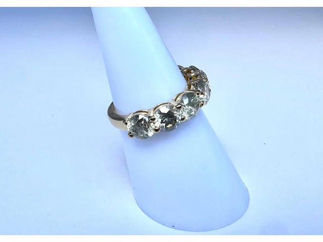 14 krt gouden ring met natuurlijke diamant 3,66 crt - afbeelding 5 van  10