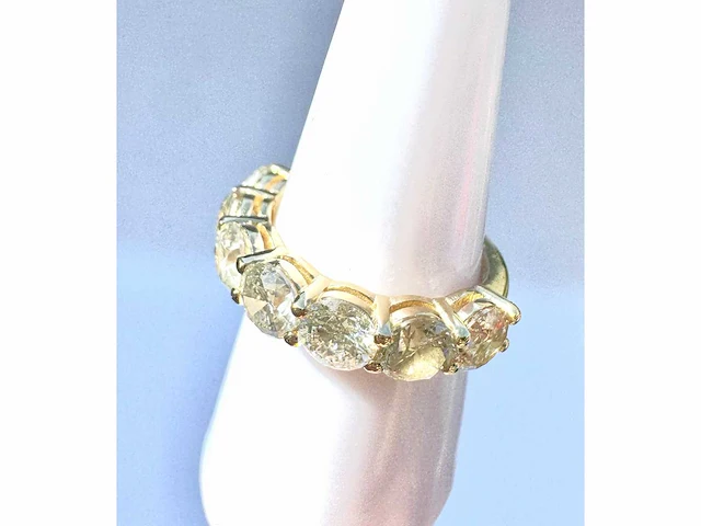 14 krt gouden ring met natuurlijke diamant 3,66 crt - afbeelding 9 van  10