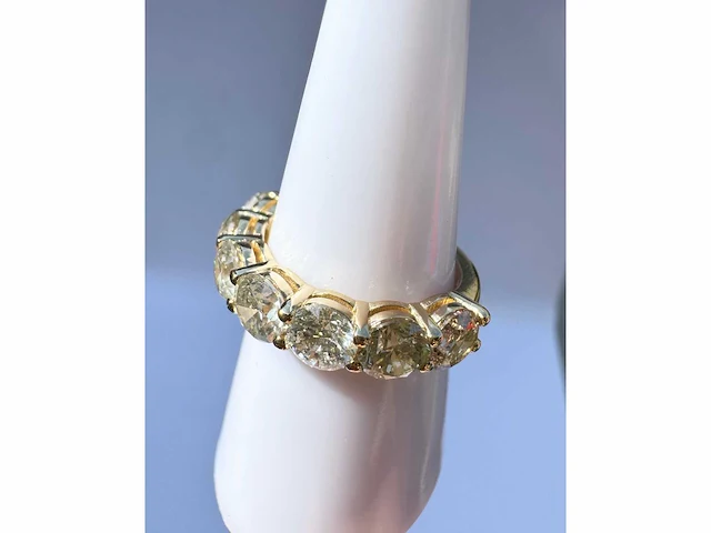 14 krt gouden ring met natuurlijke diamant 3,66 crt - afbeelding 10 van  10