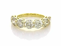14 krt gouden ring met natuurlijke diamanten 3,66 crt