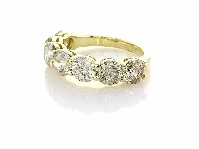 14 krt gouden ring met natuurlijke diamanten 3,66 crt - afbeelding 2 van  7