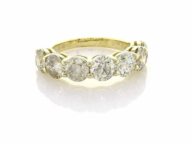 14 krt gouden ring met natuurlijke diamanten 3,66 crt - afbeelding 6 van  7
