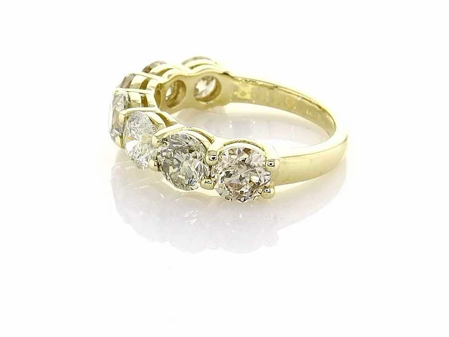 14 krt gouden ring met natuurlijke diamanten 3,66 crt - afbeelding 7 van  7