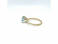 14 krt gouden ring met prachtige blauwe diamant 1,51 crt - afbeelding 8 van  11
