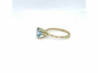 14 krt gouden ring met prachtige blauwe diamant 1,51 crt - afbeelding 9 van  11
