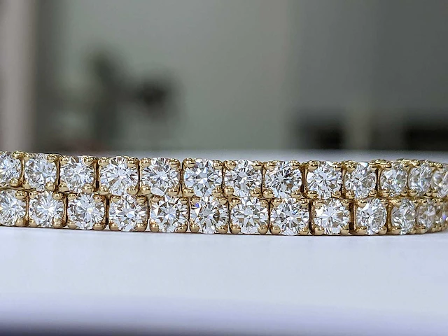 14 krt gouden tennis armband met diamant 5,01 crt - afbeelding 4 van  8