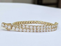14 krt gouden tennis armband met diamant 5,01 crt - afbeelding 5 van  8