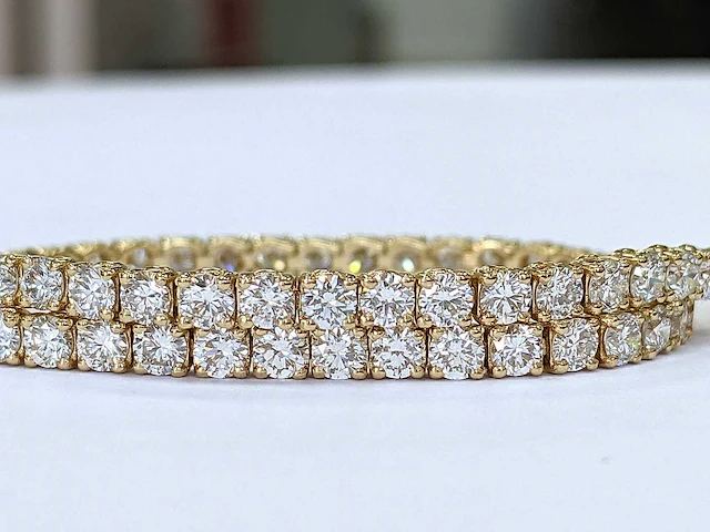 14 krt gouden tennis armband met diamant 5,01 crt - afbeelding 6 van  8