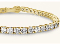 14 krt gouden tennis armband met diamant 8,22 crt - afbeelding 1 van  6