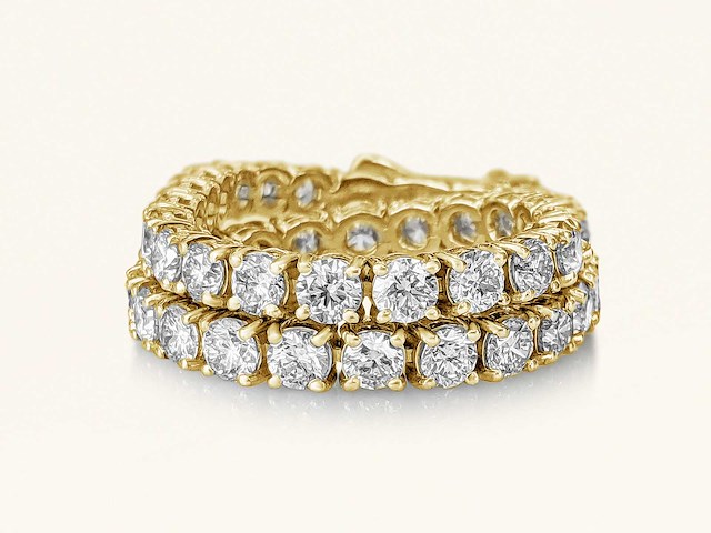 14 krt gouden tennis armband met diamant 8,22 crt - afbeelding 6 van  6